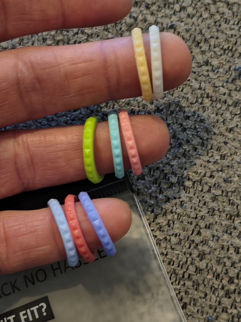 8 Thin Women's Silicone Wedding Rings